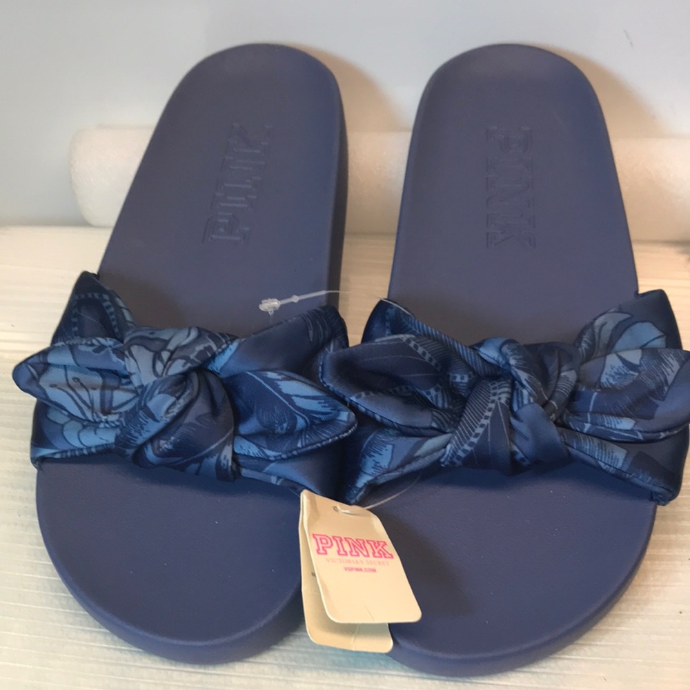 PINK Blue slides flip flops 36-37